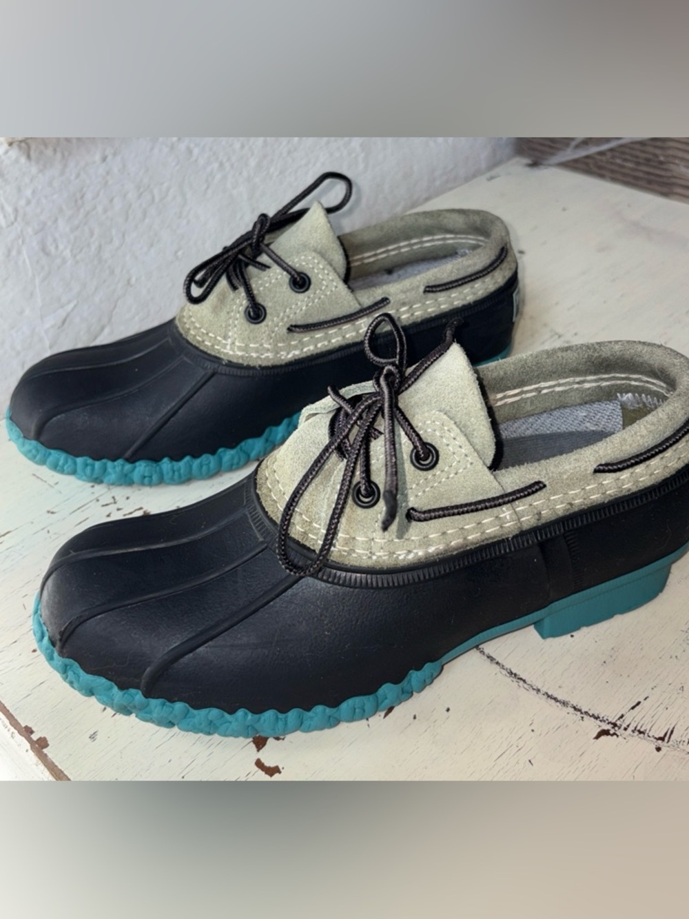 ☔️🦆L.L. Bean Classic Bean Boots Preppy Rain Waterproof Duck Shoes EUC 8.5 - Picture 7 of 15